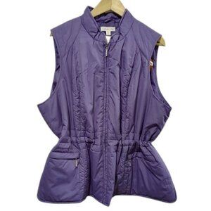 Coldwater Creek Quilted Vest Size 2X and New Avenue Mid-Sleeve Top 18-20